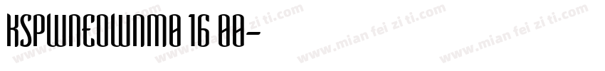KSPWNEOWNM0 16 00字体转换